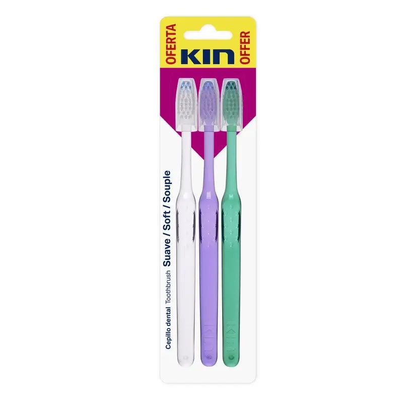 Kin Spazzolino da denti morbido, 3 pz.