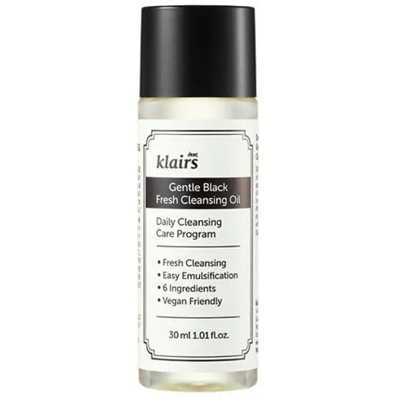 Klairs Olio detergente delicato nero fresco, 30 ml
