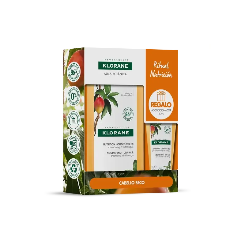 Klorane Pack Mango Shampoo 400Ml + Balsamo 50Ml