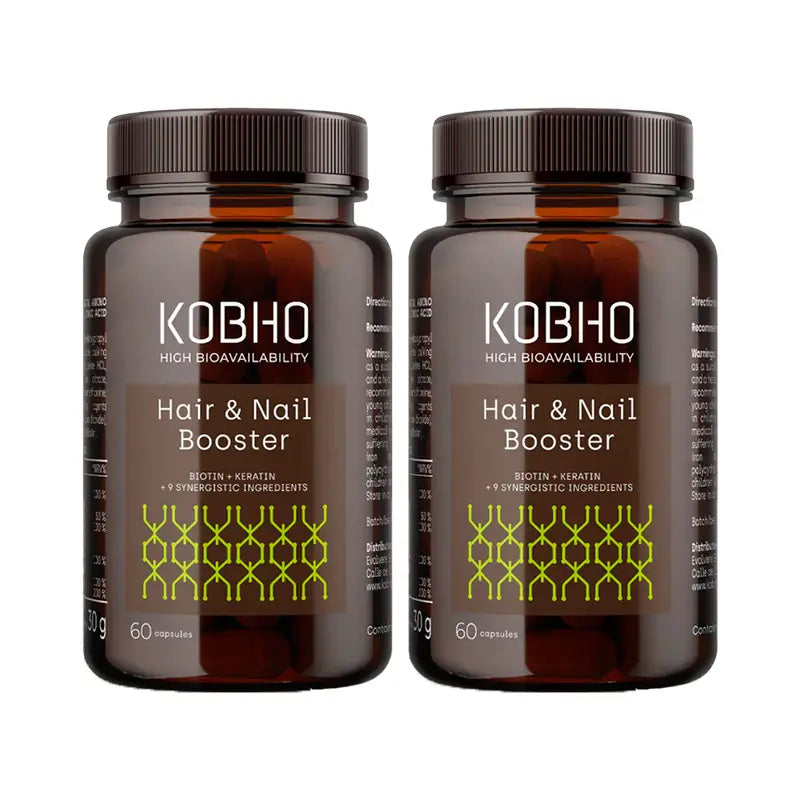 Kobho Labs Duplo Integratore di Biotina + Cheratina, 2 x 3 x 60 capsule