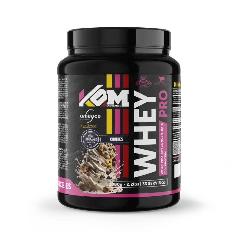 Kom Endurance Proteins Sports Nutrition, proteine del siero di latte in barattolo da 1 kg al gusto di biscotti