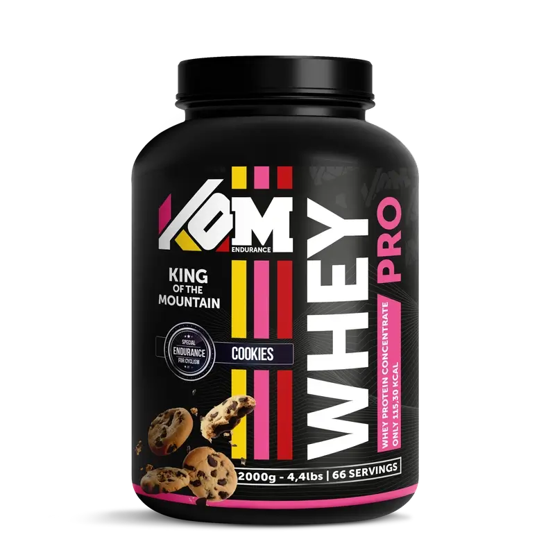 Kom Endurance Proteins Sports Nutrition, proteine del siero di latte in barattolo da 2 kg al gusto di biscotti