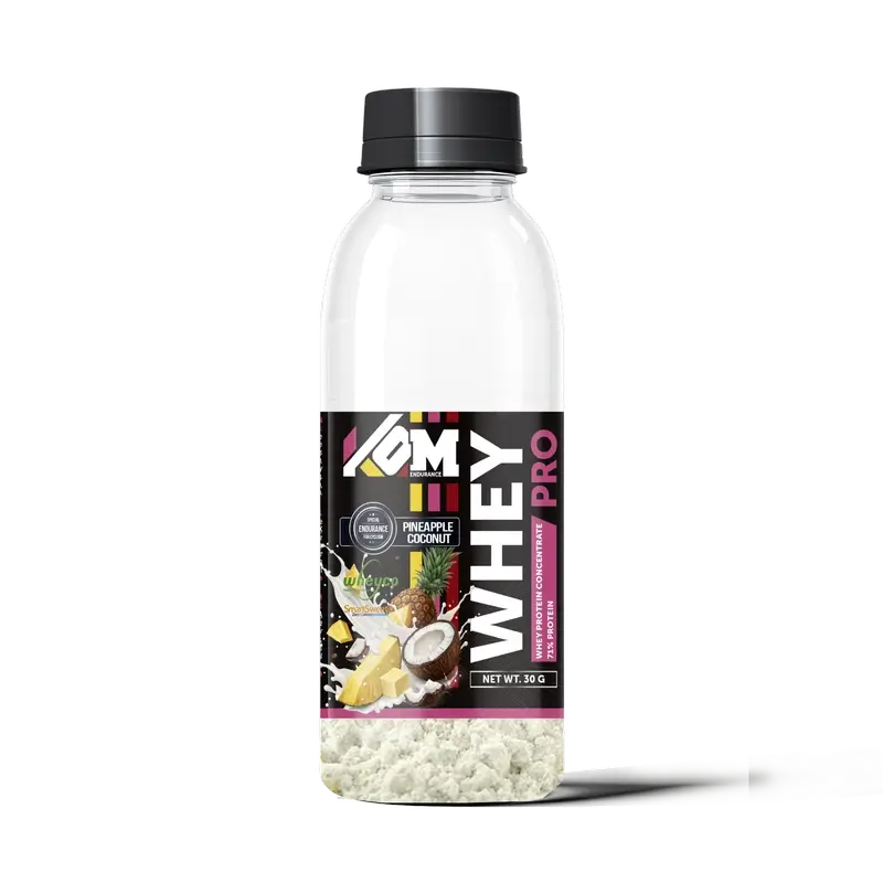 Kom Endurance Proteins Sports Nutrition, flacone monodose di proteine del siero di latte 30g al gusto di ananas e cocco