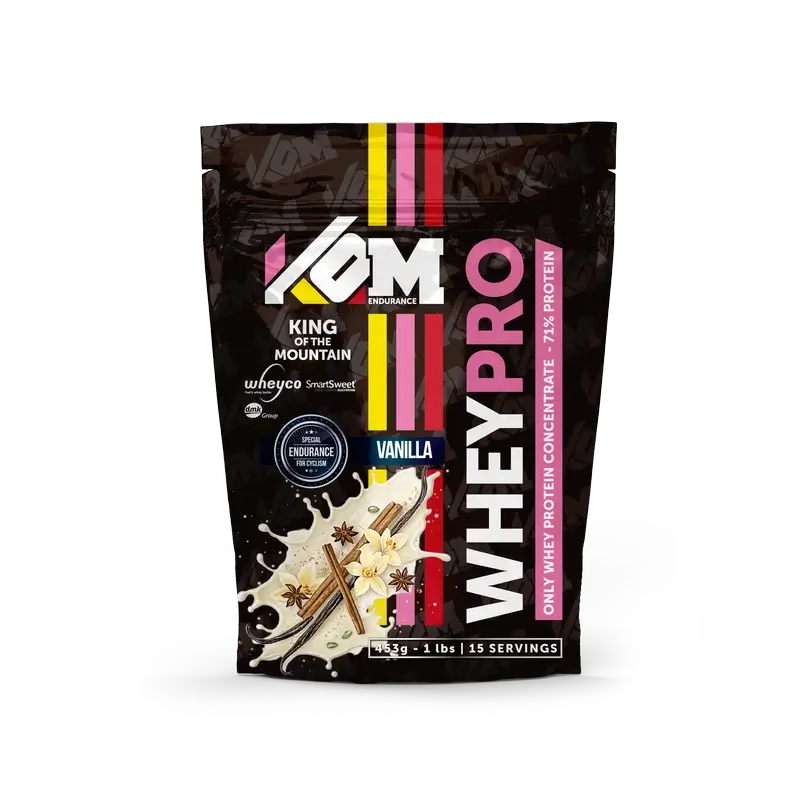 Kom Endurance Proteins Sports Nutrition, bustina di proteine del siero di latte 453 g gusto vaniglia