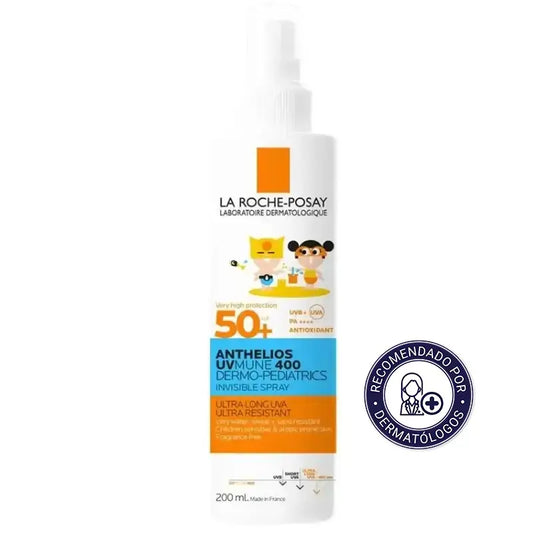 La Roche Posay Anthelios Dermo-Pediatrics Spray Invisibile SPF 50+ Protezione solare per bambini, 200 ml