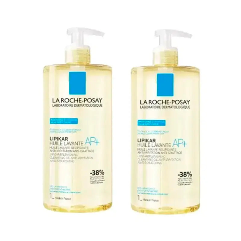 La Roche Posay Lipikar Oil Wash Ap+ Detergente Corpo Anti-Irritazione Per Pelle Atopica , Confezione 2 x 1000 ml