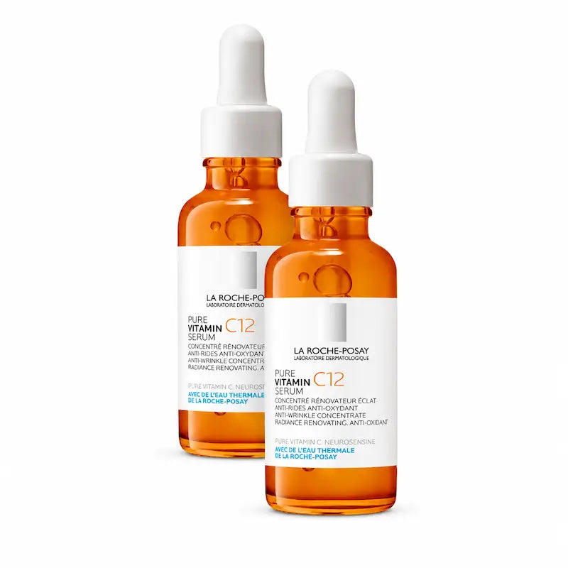 La Roche Posay Pure Vitamin C12 Siero antiossidante e antirughe, confezione da 2 x 30 ml