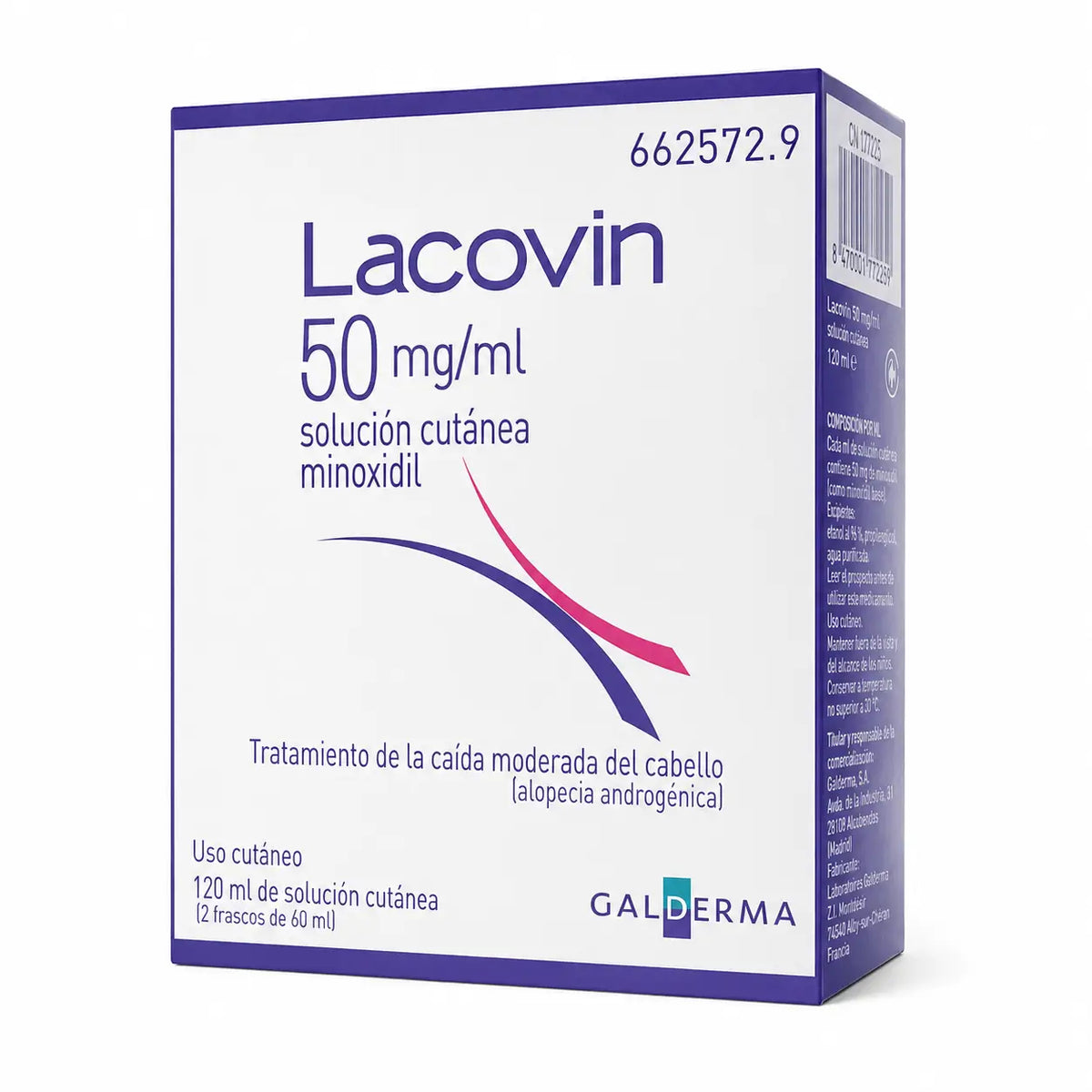 Lacovin 50 mg/ ml Minoxidil Soluzione Cutanea 2 Fiale x 60 ml