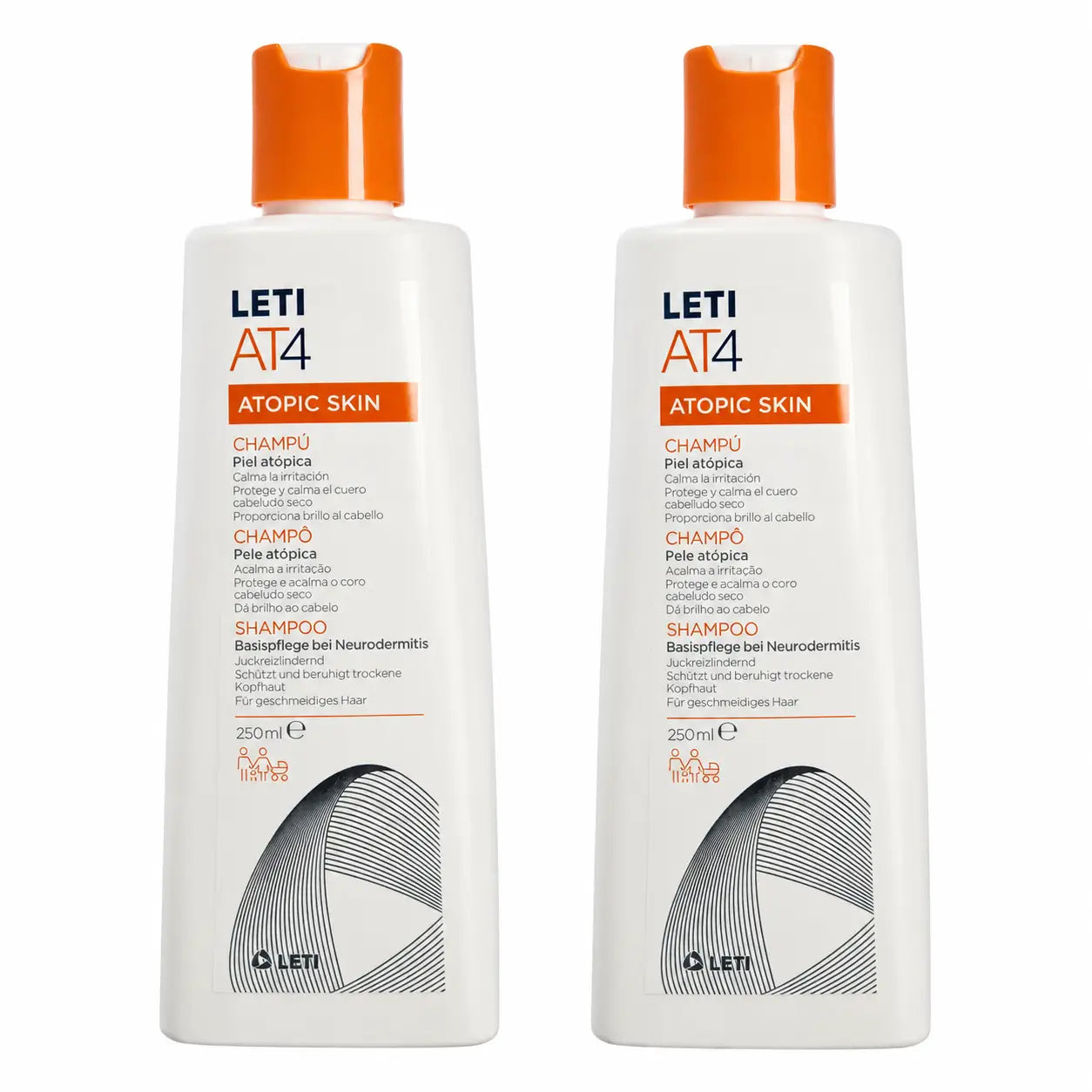 Letiat4 Shampoo, 250 ml confezione da 2