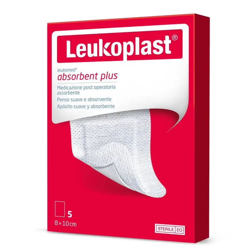 Leukoplast Leukomed 8 Cm X 10 Cm, 5 Pezzi.