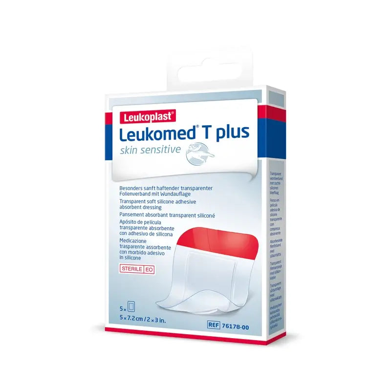 Leukoplast Leukomed T Plus Skin Sensitive, 5 cm X 7,2 cm, 5 pz.