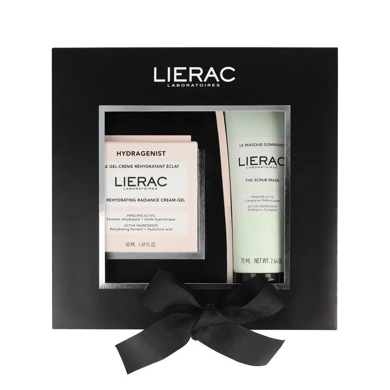 Lierac Hydragenist Crema Gel Reidratante Luminosa + Maschera Esfoliante, 125 ml