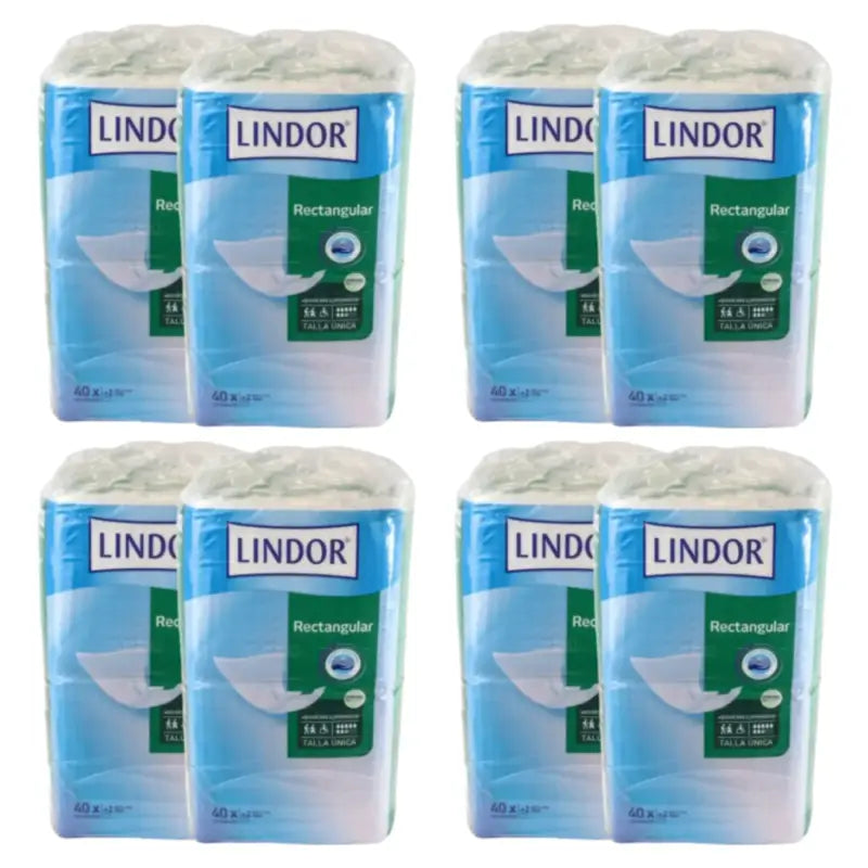 Lindor Pannolini rettangolari Super Notte, confezione da 4 x 80 pezzi