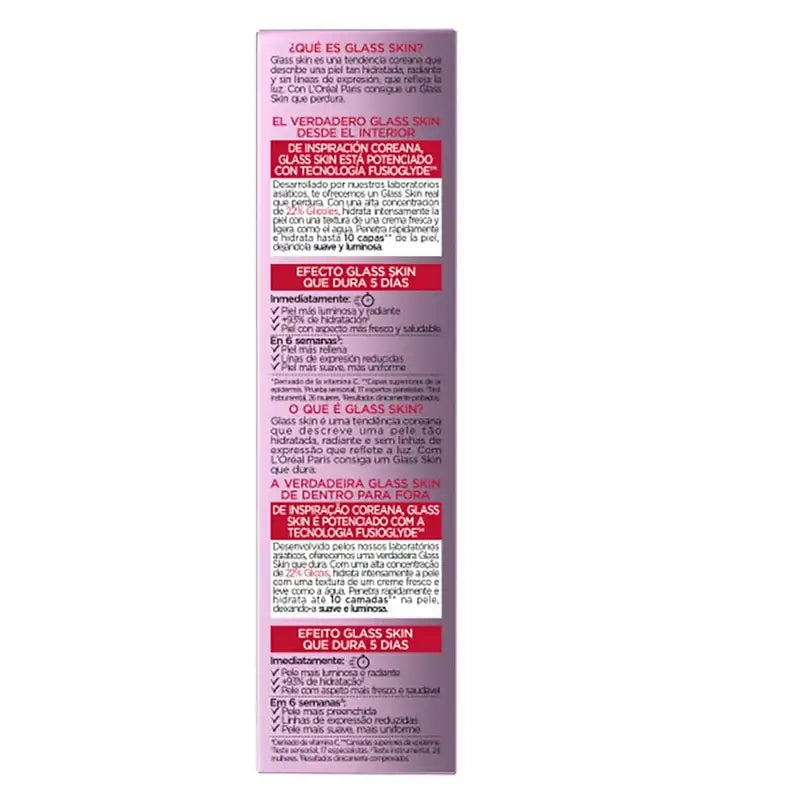 L'Oréal Paris Crema liquida per pelle di vetro anti-età Revitalift Filler, 50 ml