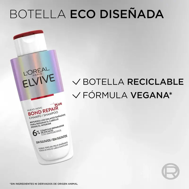 L'Oréal Paris Elvive Bond Repair Plus Shampoo Fortificante, 200 ml
