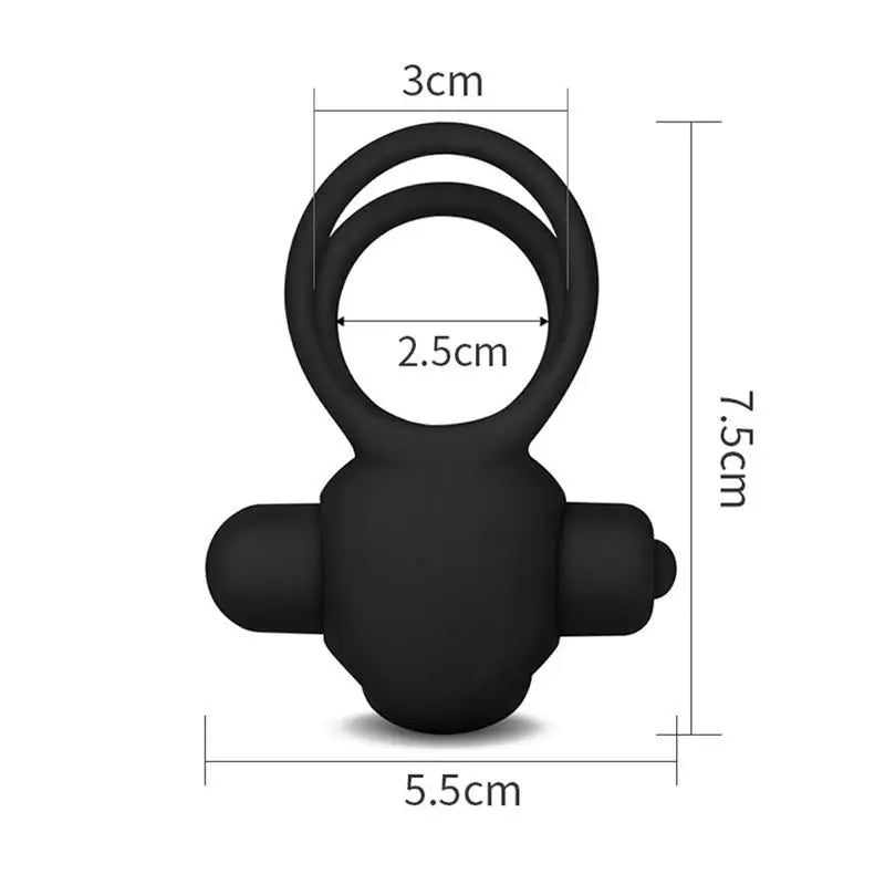 Lovetoy Power Clit Duo Doppio Anello Vibrante Nero