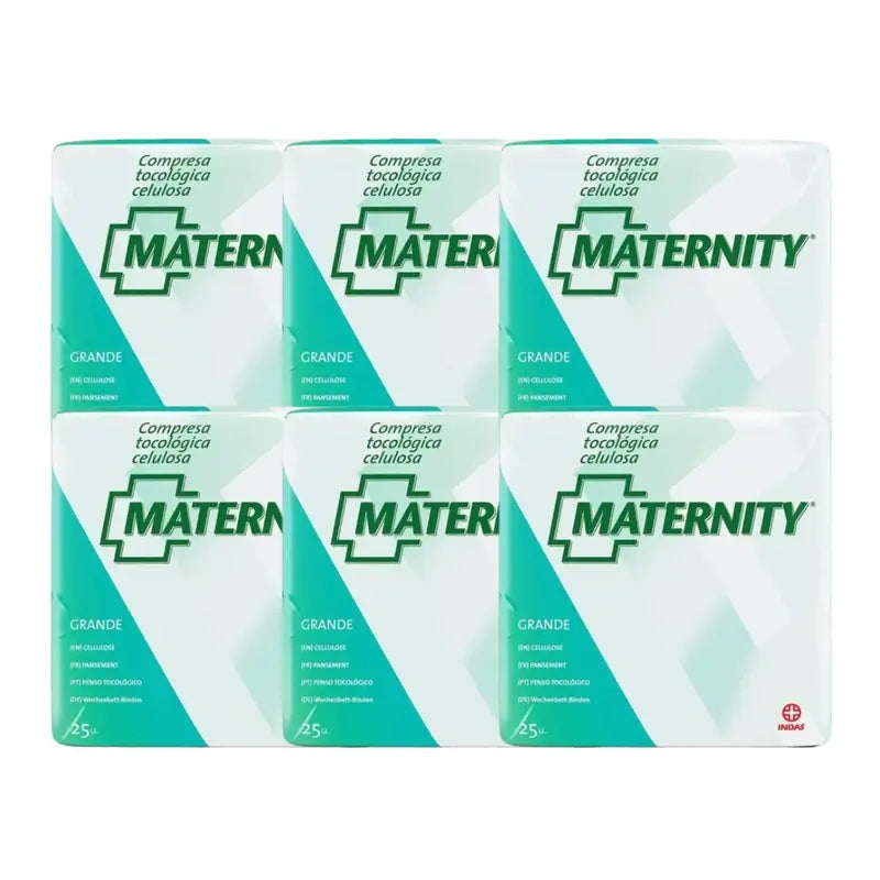 Cuscinetto di cellulosa Tocologic Maternity , 6 x 25 unità