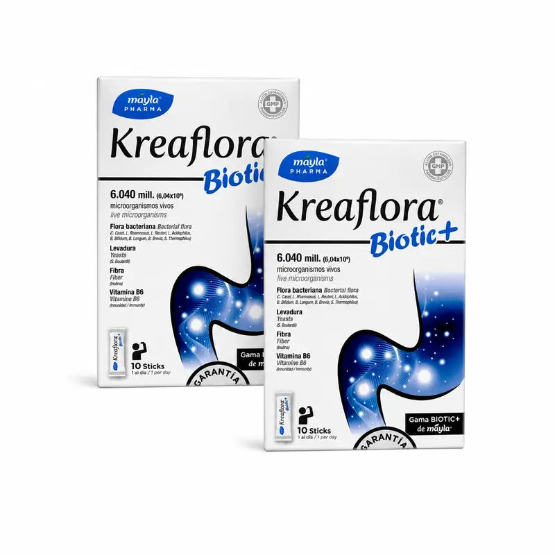 Máyla Pharma Kreaflora Biotic+ Confezione da 2 x 10 bastoncini