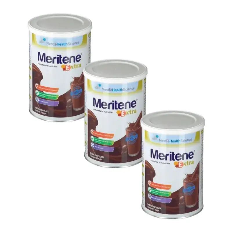 Meritene Extra Frullato al gusto di cioccolato, 3X450 Gr