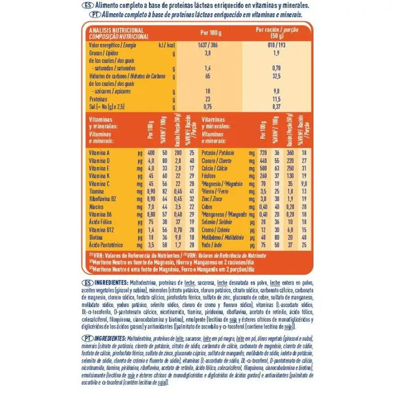 Meritene Forza e Vitalità Frullato gusto neutro 7X2 bustine, 50 Gr