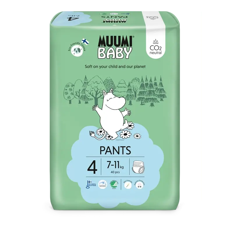 Pannolini da allenamento Moomin Baby taglia 4 , 40 pezzi.