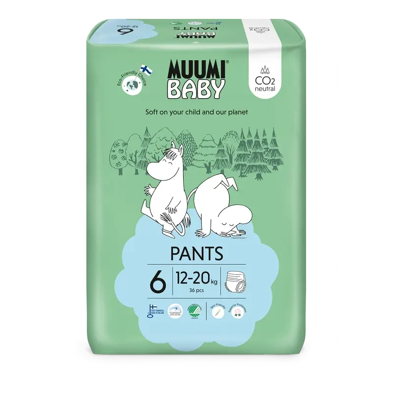 Pannolini da allenamento Moomin Baby taglia 6 , 36 pezzi.