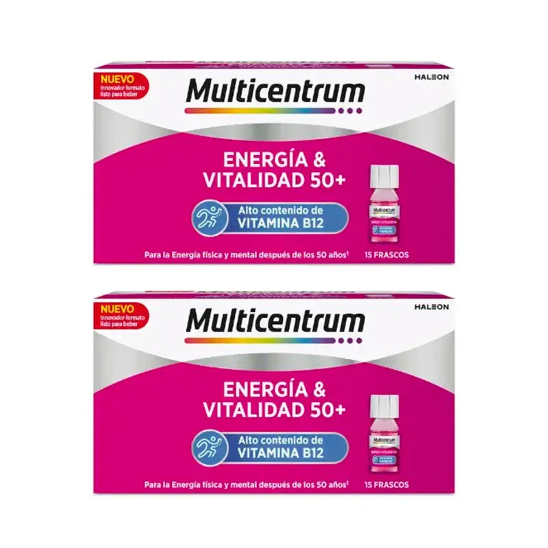 Multicentrum Energia & Vitalità 50+ Confezione 2 x 15 flaconi