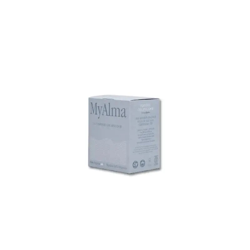 Myalma, assorbenti in cotone biologico al 100% con applicatore regolare, 14 unità