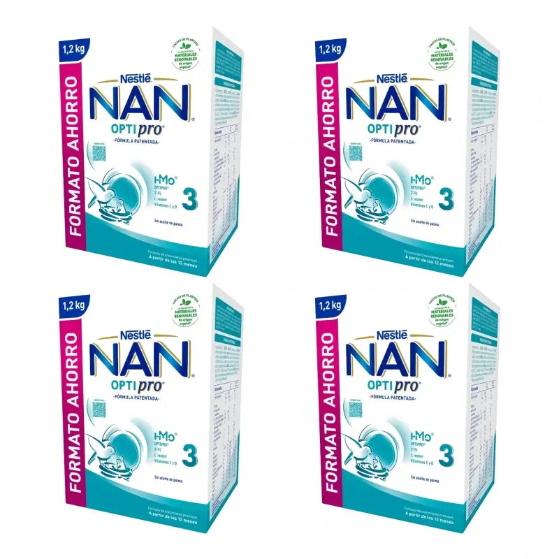 NAN Optipro 3 Follow-on Formula, Pack of 4 x 1200 g