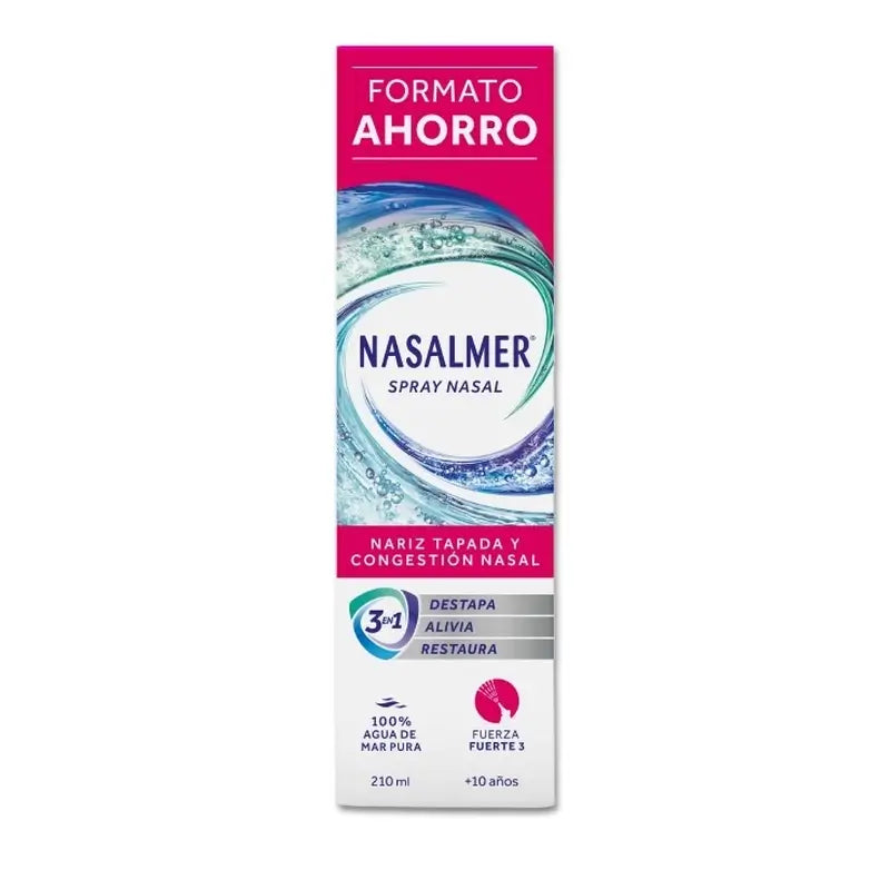 Nasalmer Strong, decongestione nasale e pulizia profonda, 210 Ml Spray