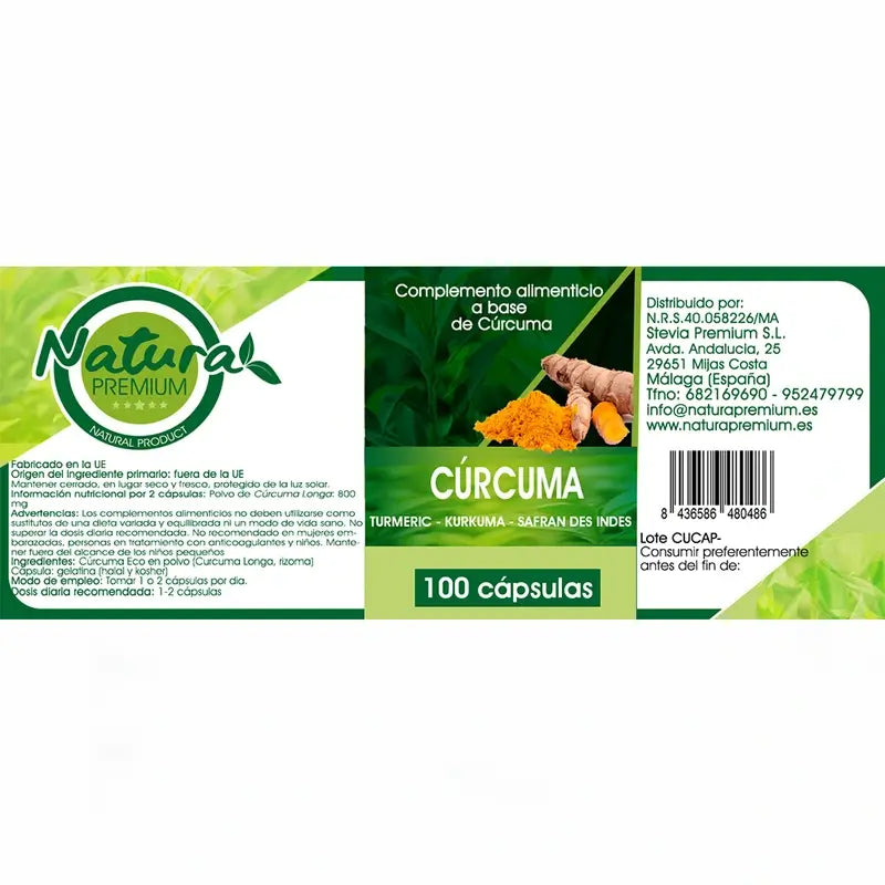 Natura Premium Curcuma Capsule , 100 unità