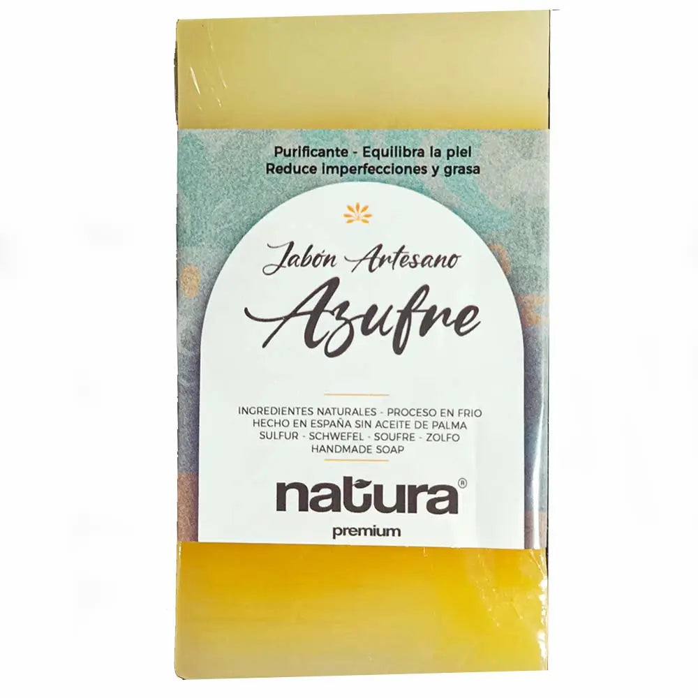 Natura Premium Sapone artigianale per il viso allo zolfo, 107,7 gr