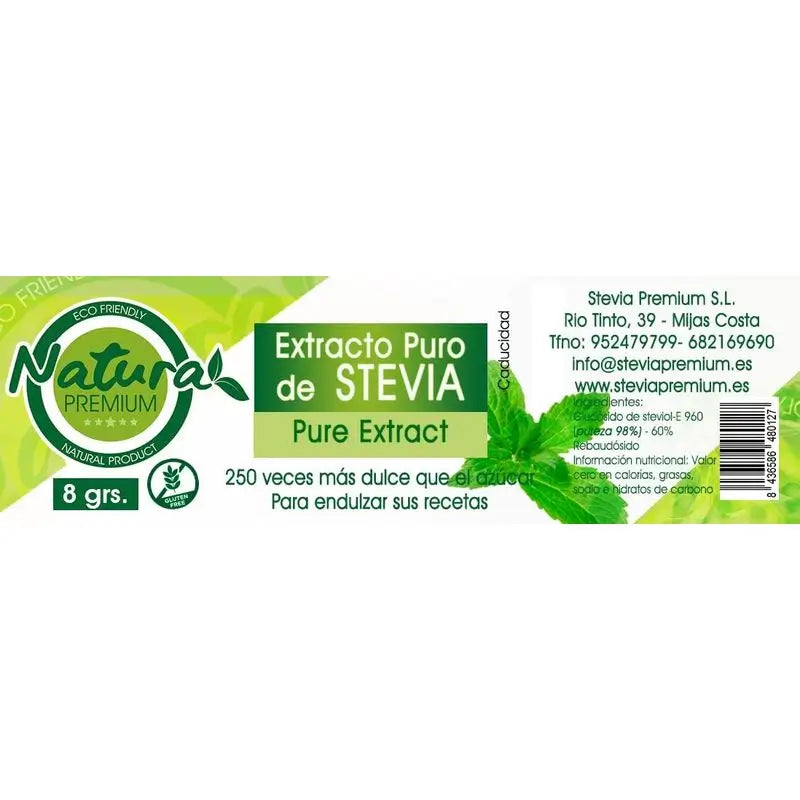 Natura Premium Stevia Estratto Puro, 8 g