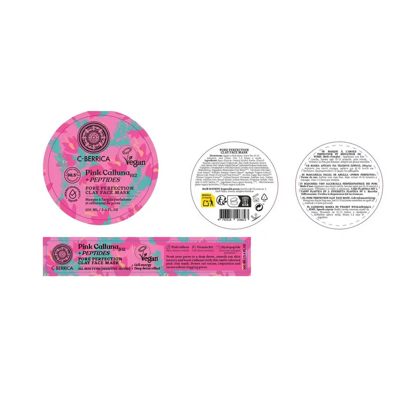 Natura Siberica Maschera viso all'argilla per pori perfetti , 100 ml