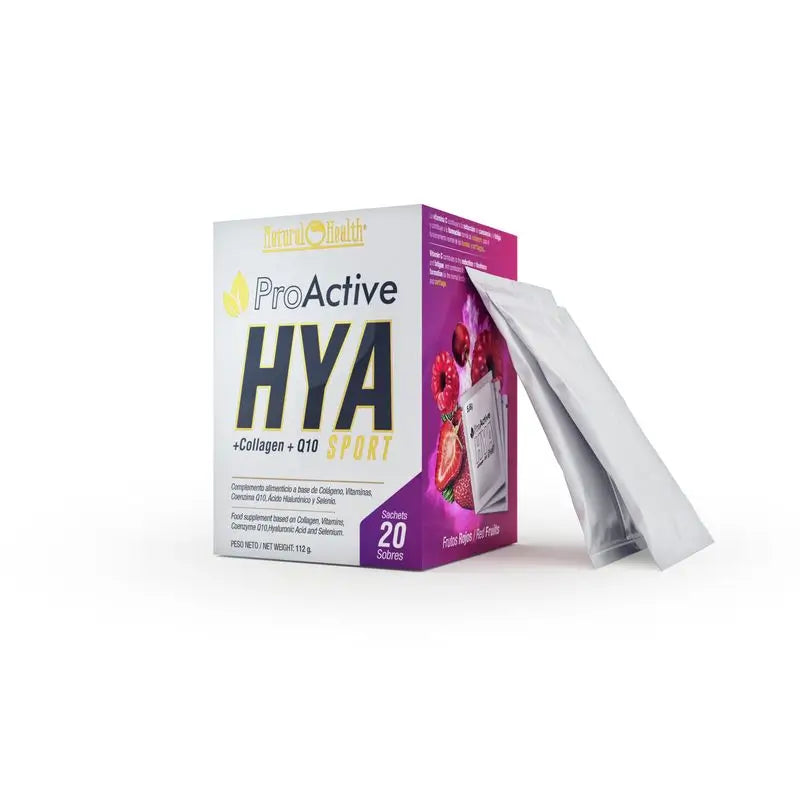 Salute naturale Hya Sport Pro Active Joint Protector Sapore di frutta rossa, 20 grammi
