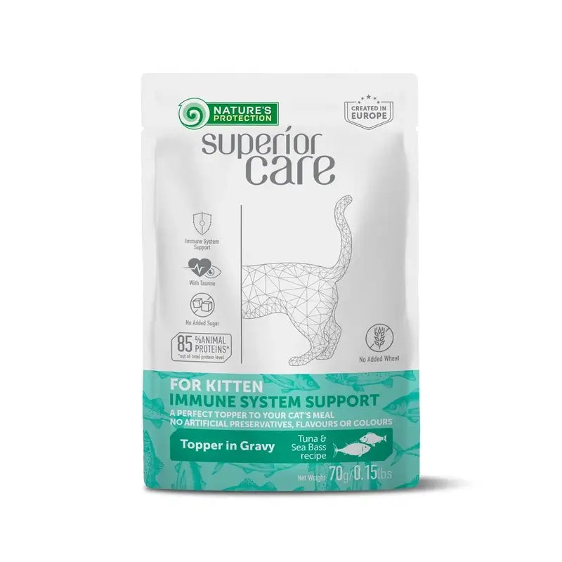 Natures Protection Detox Kitten Immune System Tonno e branzino 24X70Gr