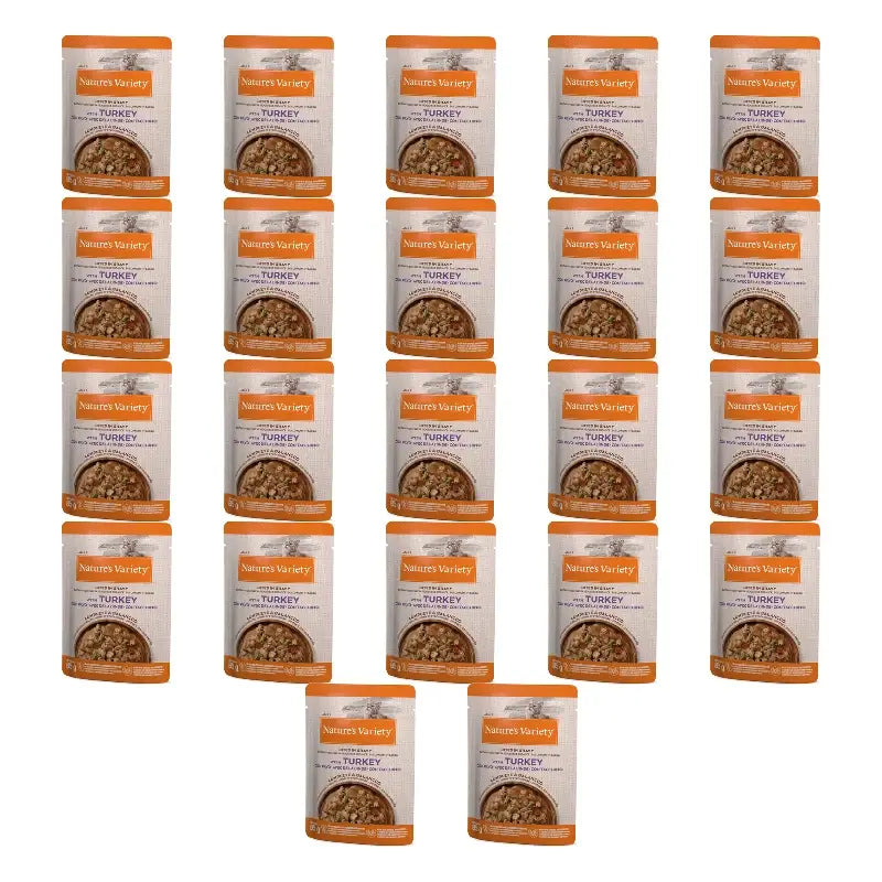 Nature'S Variety Cibo umido per gatti, al tacchino, porzioni singole, 22 x 85 g