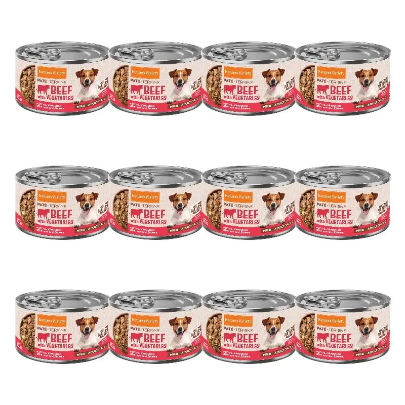 Nature'S Variety Cibo umido per cani, Mini, al manzo, porzioni singole, 12 x 200 g