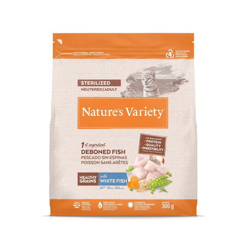 Nature'S Variety Mangime per gatti, con pesce bianco, naturale, 300 g