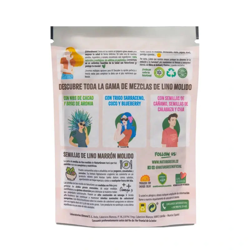 Naturgreen Semi di lino, canapa, zucca e chia biologici, 150 g