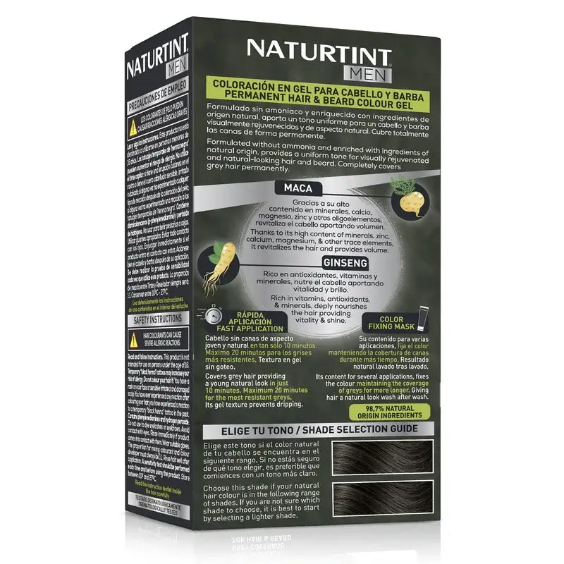 Naturtint Men Colorazione permanente per capelli e barba per uomo 5N - Castano chiaro