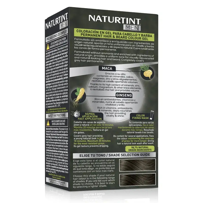 Naturtint Men Colorazione permanente per capelli e barba per uomo, senza ammoniaca 6N - Biondo scuro
