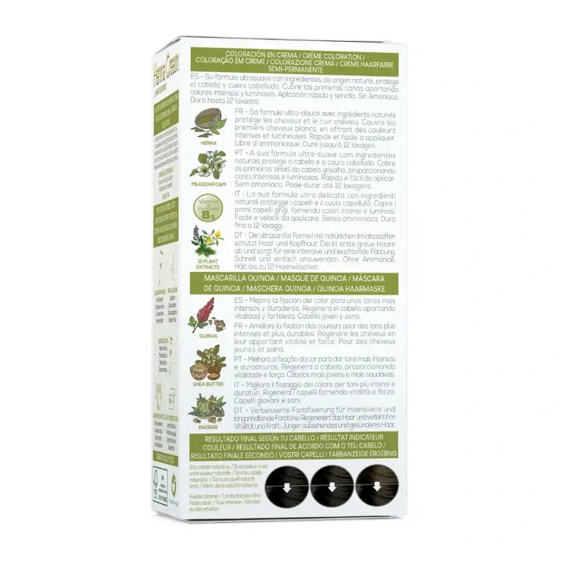 Naturtint Crema Henné Colorazione Naturale Semi-Permanente Senza Ammoniaca 1.0 Nero