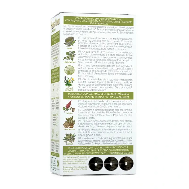 Naturtint Crema Henné Colorazione Semi-Permanente Naturale Senza Ammoniaca 3.0 Castano Scuro