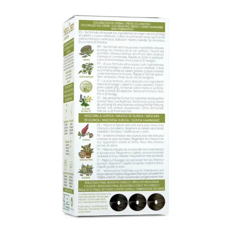 Naturtint Crema Henné Semi-Permanente Colorazione Naturale per Capelli Senza Ammoniaca 5.0 Castano Chiaro