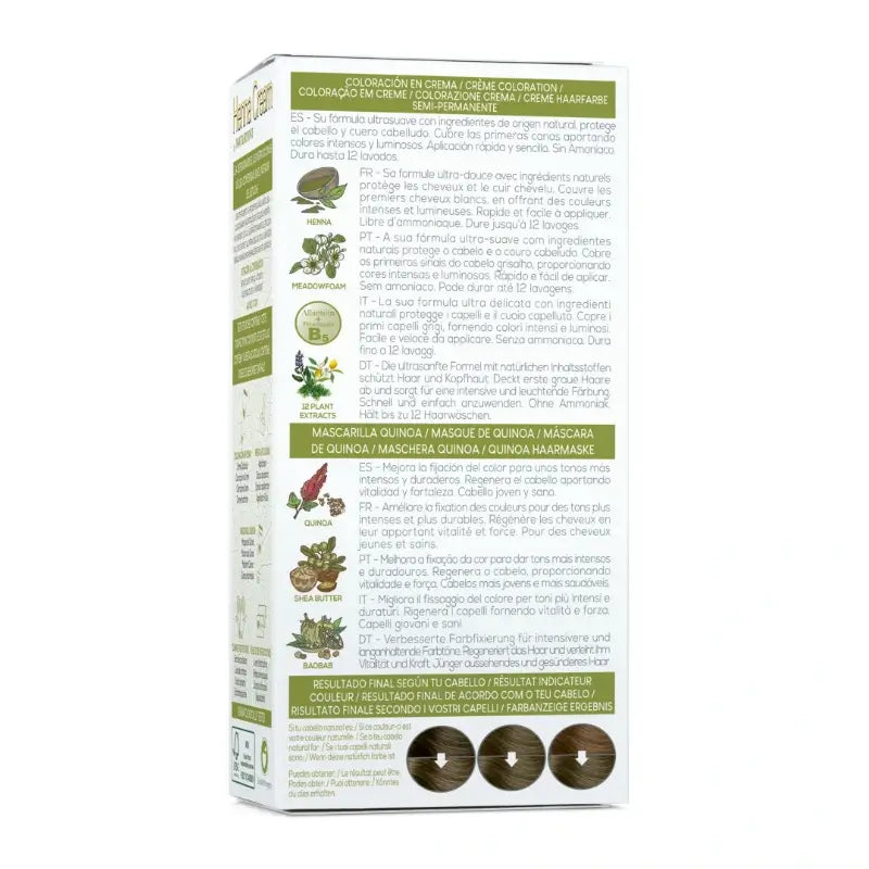 Naturtint Crema Henné Semi-Permanente Colorazione Naturale per Capelli Senza Ammoniaca 7.0 Biondo Nocciola