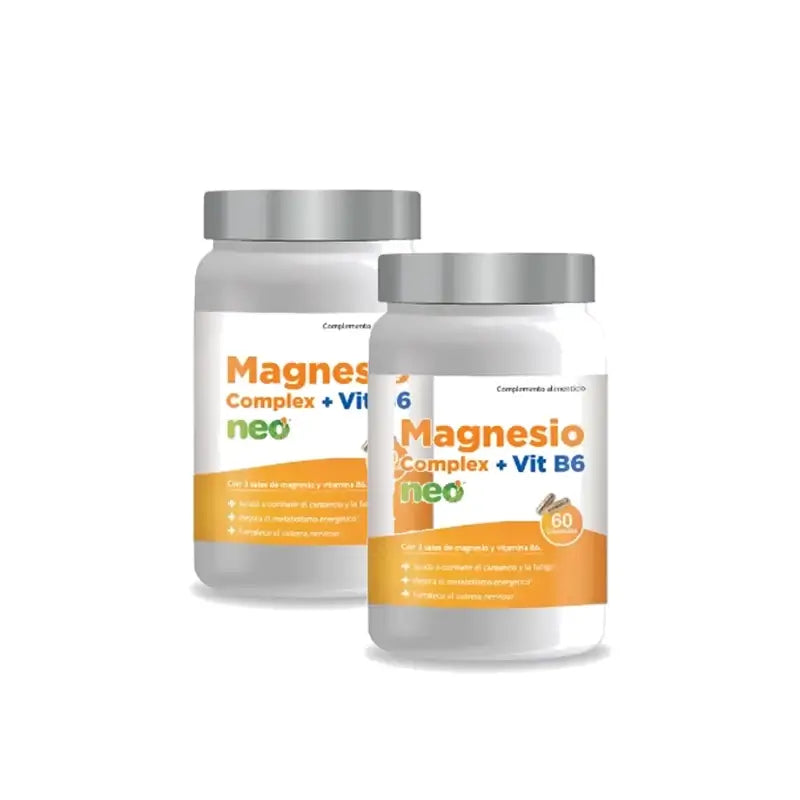 Neo Magnesio Complex + Vitamina B6, 60 capsule, confezione da 2