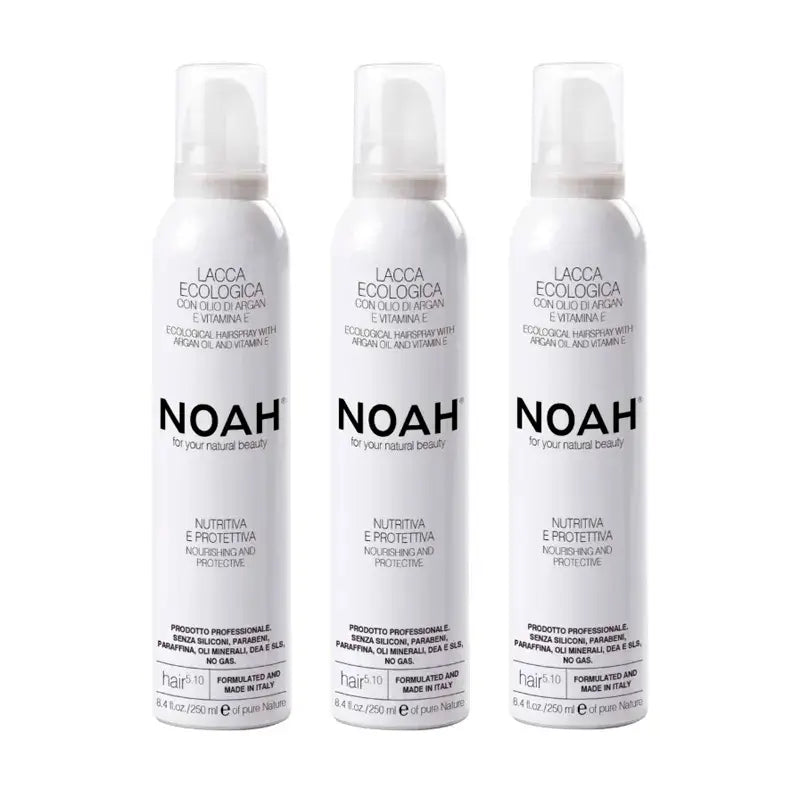 Spray per capelli alla vitamina E di Noè, confezione da 3 x 250 ml.