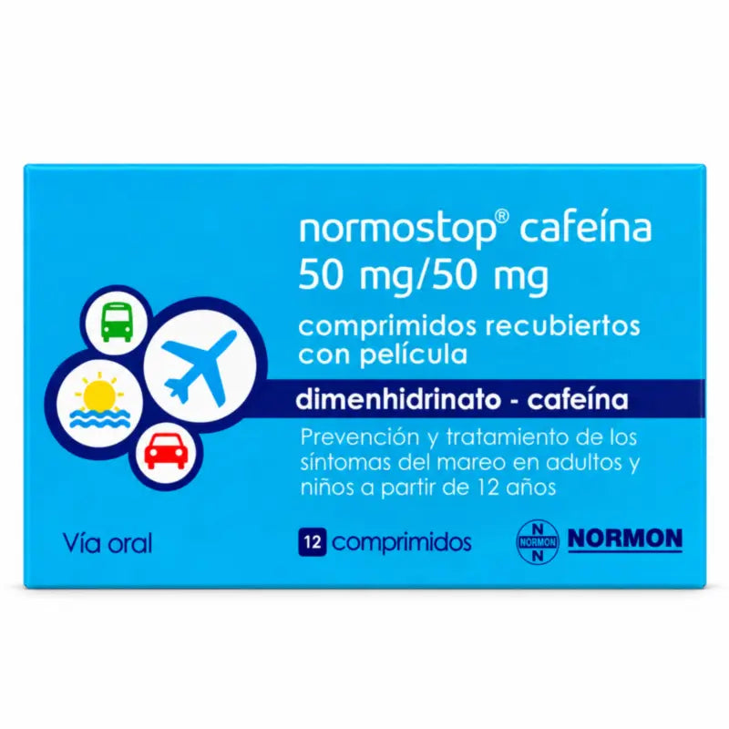 Normostop Caffeina 50 mg/ 50 mg, 12 compresse rivestite con film