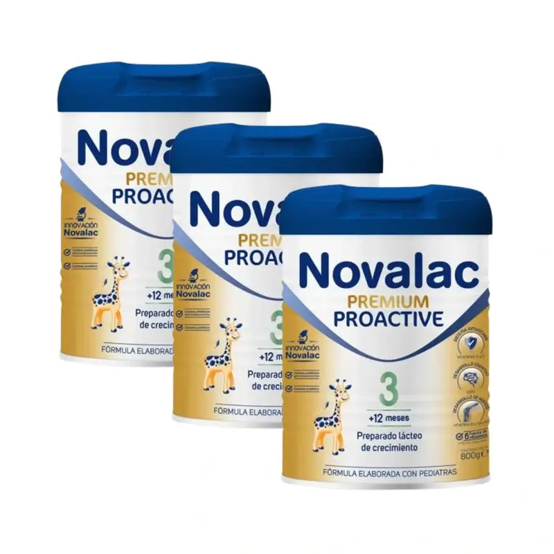 Novalac Premium Proactive 3 Latte di crescita, 3X800 Gr